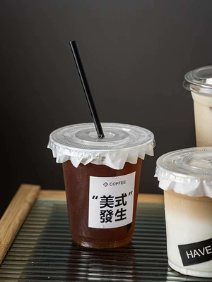 Kundenspezifische 90mm Wegwerfblasen-Tee-Schalen Smoothies-kalter Kaffee, der Plastikhaustier-Schalen trinkt