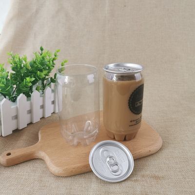 Klares HAUSTIER einfache offene Plastikdosen des Deckel-65mm kaffee-350ml