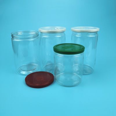 Klarer der großen Öffnung Plastiknahrungsmittelbehälter des Süßigkeits-Plätzchen-Glas-150ml mit einfachem offenem Deckel