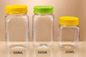 Glas-luftloses Quadrat Honey Bottle With Lid BPA-freie Plastiknahrung320ml