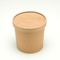 Wegwerfbehälter-Brown-Kraftpapier-Suppenschüssel der nahrung8oz mit Deckel-Mikrowellen-Nudel-Papier-Schüssel