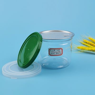 Plastik-340ML ziehen weg Plastikglas-Behältern des plätzchen-22g ab